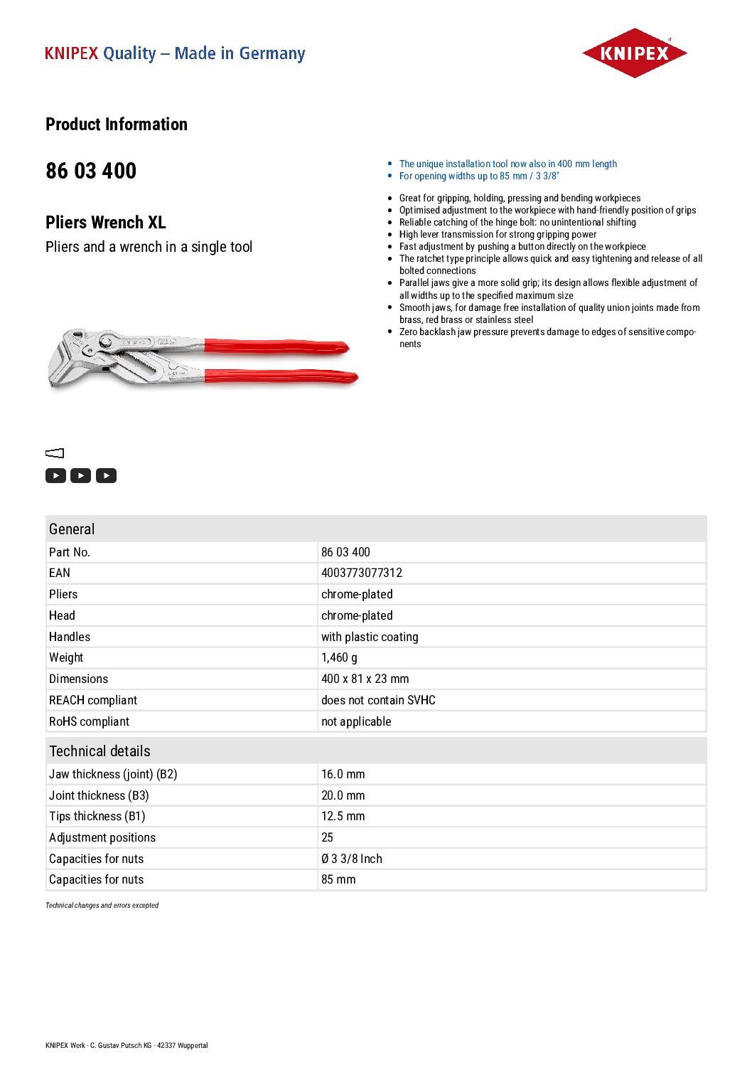 knipex 86 03 400 - Image 12