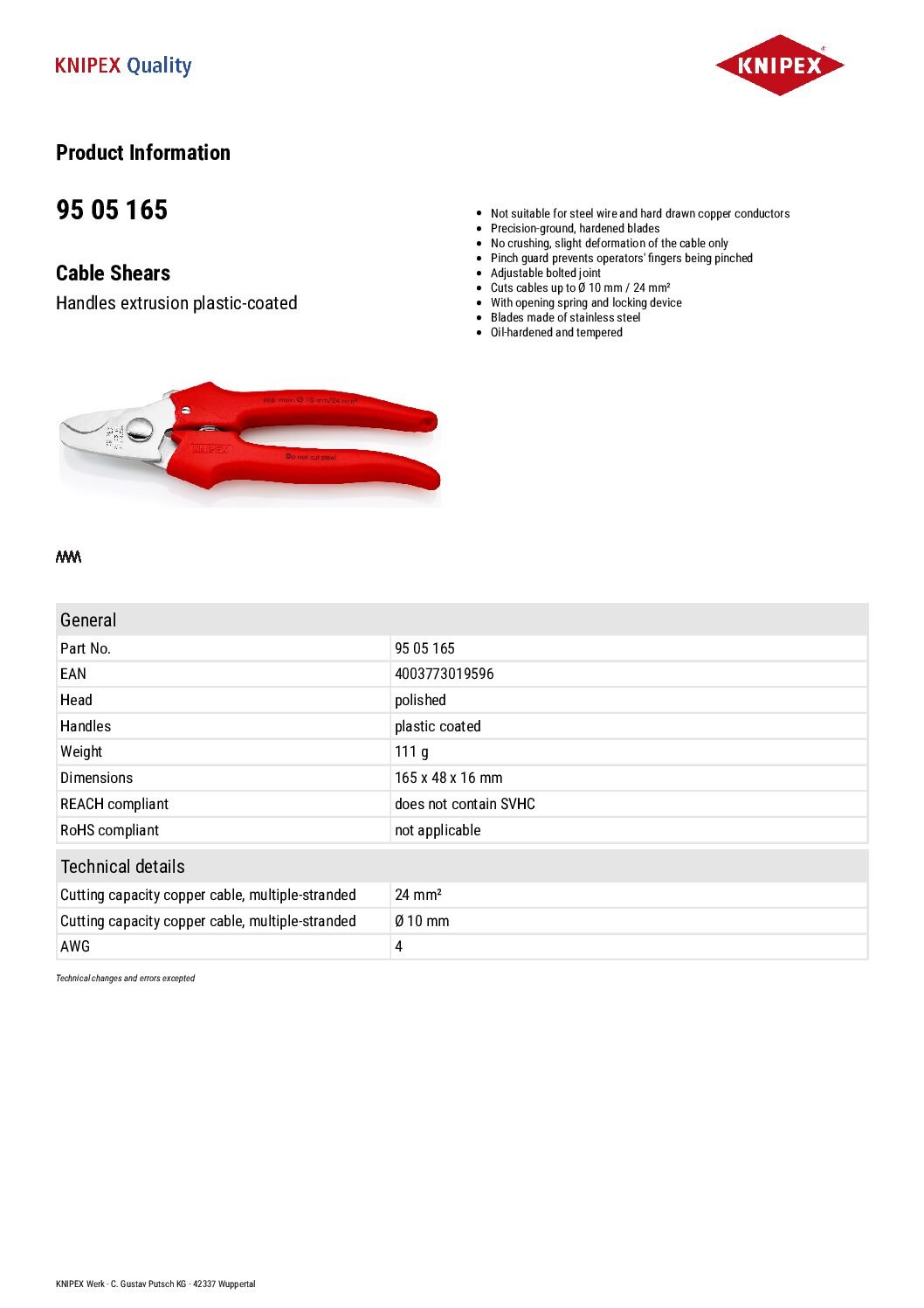 Knipex 95 05 165 - Image 9