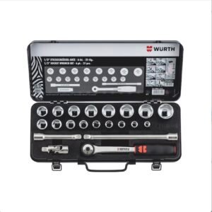 Wurth 1/2" Socket Set (09651321) 21 Piece Zebra Quality (Imperial/AF)