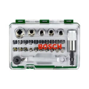 BOSCH Screwdriver Bit Set 27 pieces with Ratchet 2607017160