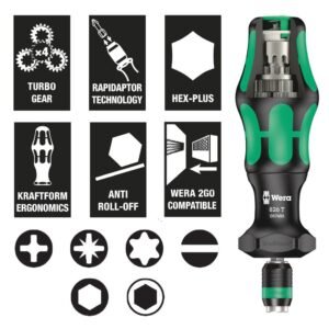 WERA Kraftform Kompakt Turbo1 screwdriver 19 piece