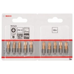 BOSCH 2607001547 PH2 25mm SCREWDRIVER BIT MAXI GRIP EACH
