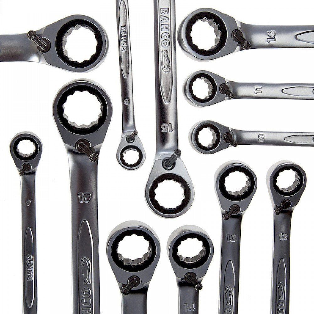BAHCO 1RM/SH12 Metric Combination Ratcheting Wrench Set-12 Pcs - Image 6