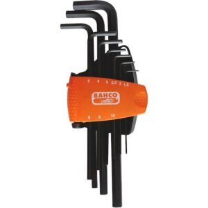 BAHCO Metric Long Hex L-Key Set - 9 Pcs  BE-9588