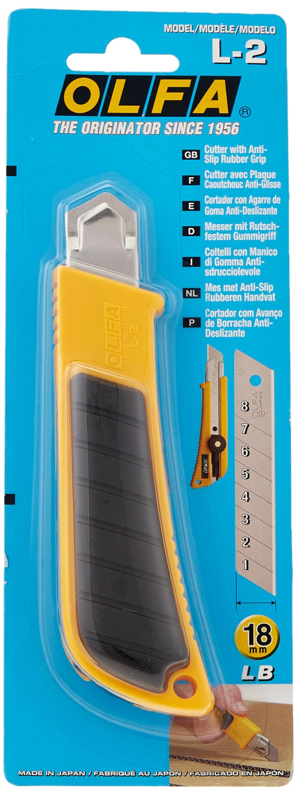 OLFA 18mm L-2 Classic Heavy-Duty Utility Knife with Rubber Inset - Image 6