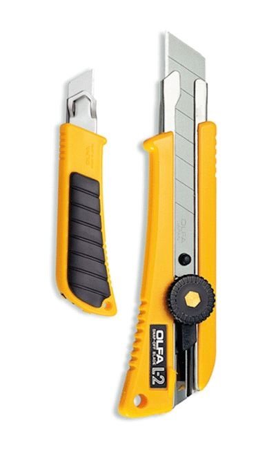 OLFA 18mm L-2 Classic Heavy-Duty Utility Knife with Rubber Inset - Image 5