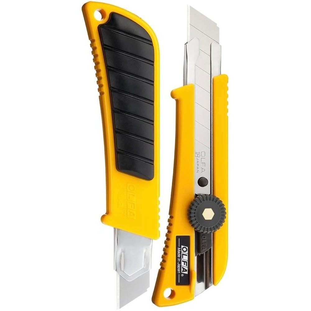 OLFA 18mm L-2 Classic Heavy-Duty Utility Knife with Rubber Inset - Image 4