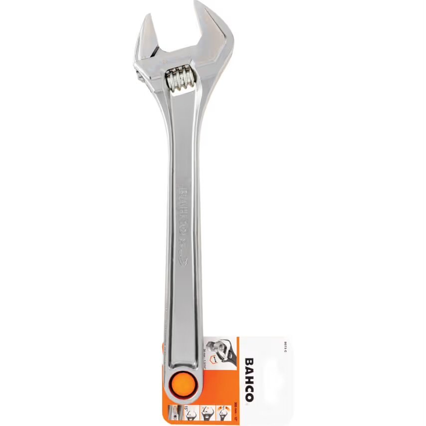BAHCO 8074C Adjustable Wrenches with Chrome Finish 15” 380mm - Image 3