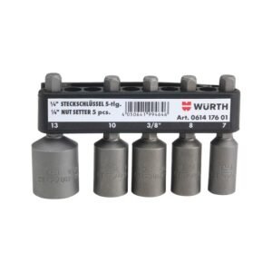 WURTH 061417601 1/4 INCH SOCKET WRENCH INSERT SET 5 PIECES